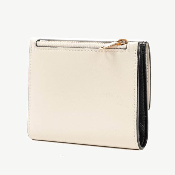 Saint Laurent Uptown Black & Crema Bos Taurus YSL Compact Wallet - Picture 3 of 13